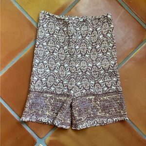 Free People Patterned Bike Shorts Sizs XS Free People Smocked Shorts